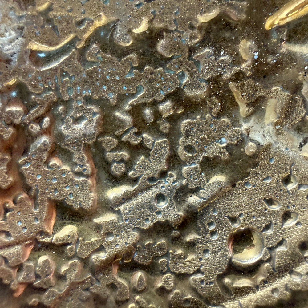 Vintage Kelley Ross 22K Gold Leaf Trinket Dish | MCM Decor - Picture 5 of 5